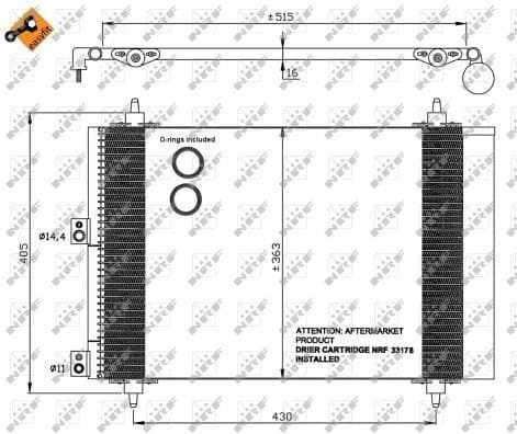 Condenser, air conditioning EASY FIT 35843