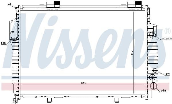 Radiator, engine cooling 62616