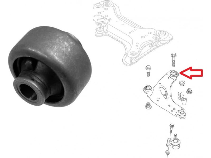 Silentblock front axle 26938 01