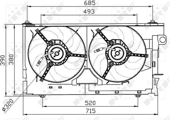 Fan, engine cooling 47030