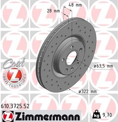 Brake Disc SPORT BRAKE DISC Z 610.3725.52