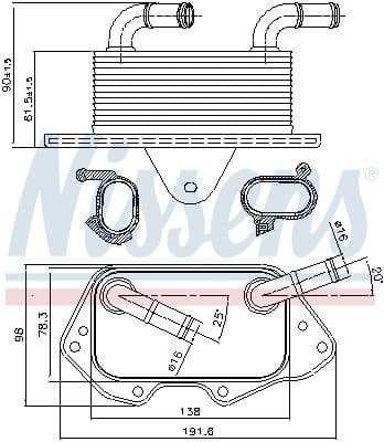 Oil Cooler, engine oil ** FIRST FIT ** 90662