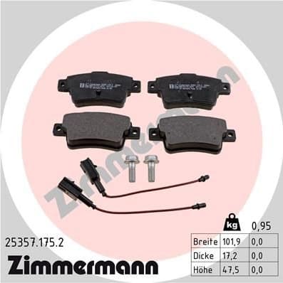 Brake Pad Set, disc brake 25357.175.2