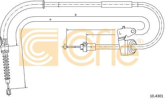 Cable Pull, parking brake 10.4301