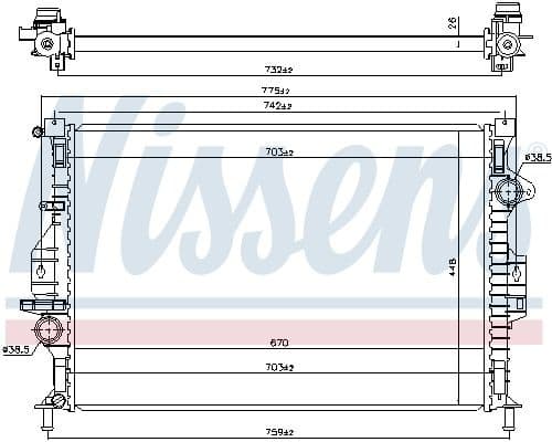 Radiator, engine cooling 66863