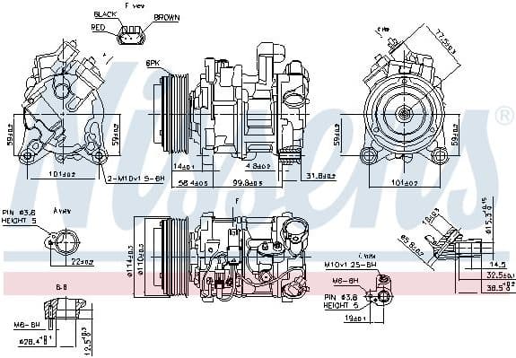Compressor, air conditioning ** FIRST FIT ** 89585