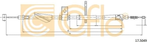 Cable Pull, parking brake 17.5049