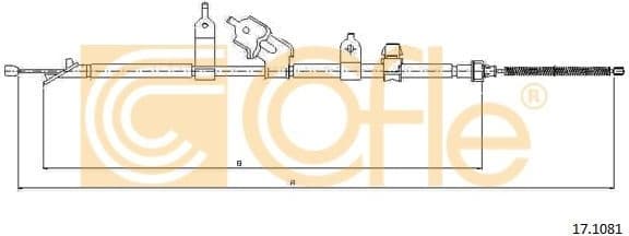 Cable Pull, parking brake 17.1081