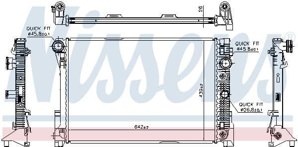 Radiator, engine cooling 67168
