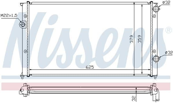 Radiator, engine cooling 65243