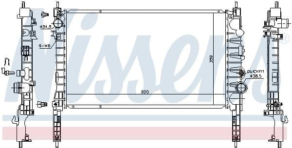 Radiator, engine cooling 630774