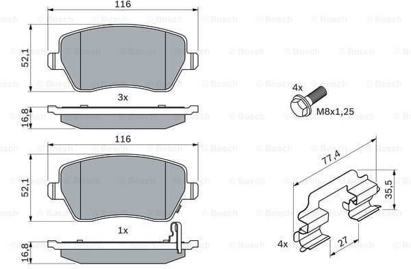 Brake Pad Set, disc brake 0986494160 - image 7