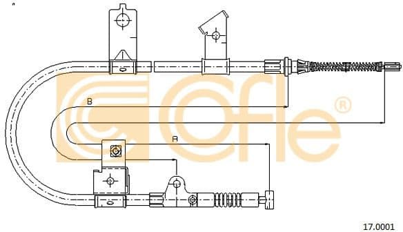 Cable Pull, parking brake 17.0001