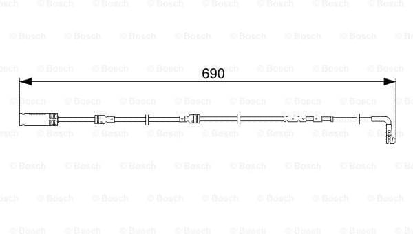 Warning Contact, brake pad wear 1987473052