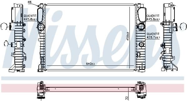 Radiator, engine cooling ** FIRST FIT ** 67102A