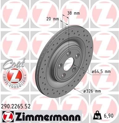 Brake Disc SPORT BRAKE DISC Z 290.2265.52