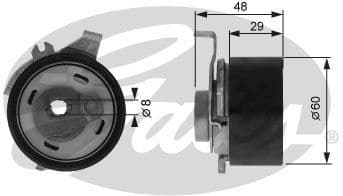 Tensioner Pulley, timing belt PowerGrip™ T43003