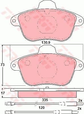 Brake Pad Set, disc brake GDB1085