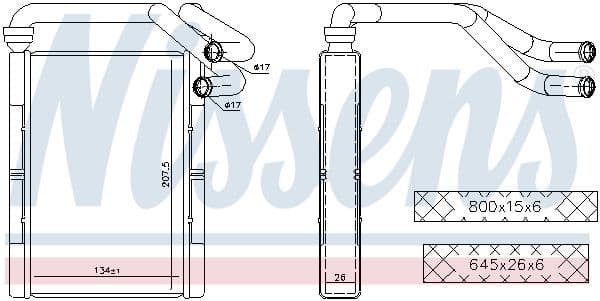 Heat Exchanger, interior heating ** FIRST FIT ** 707093