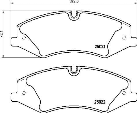 Brake pads front, Top Quality P44024