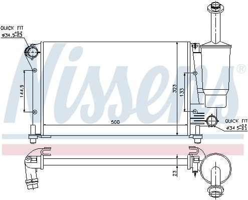 Radiator, engine cooling 617845