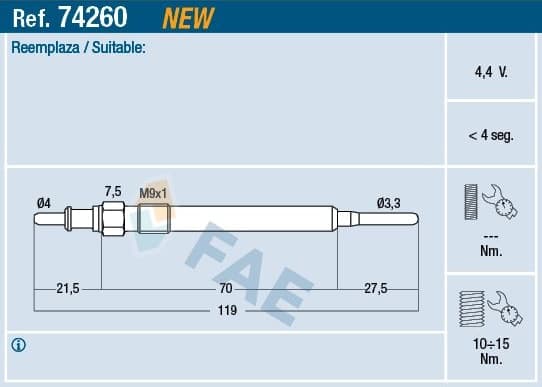 Glow Plug 74260