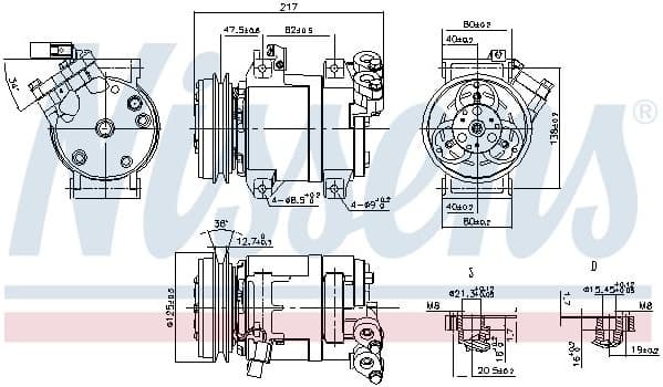 Compressor, air conditioning ** FIRST FIT ** 890064