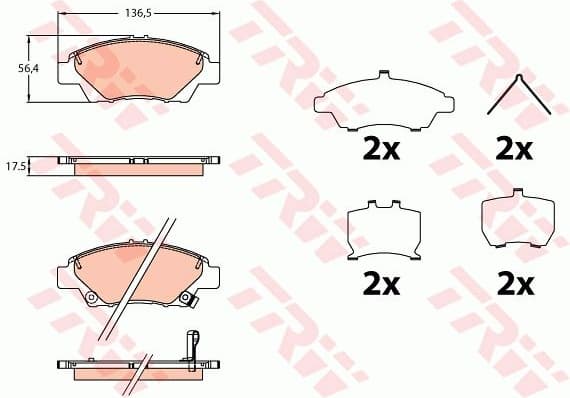 Brake Pad Set, disc brake GDB3643