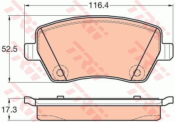 Brake Pad Set, disc brake GDB2017