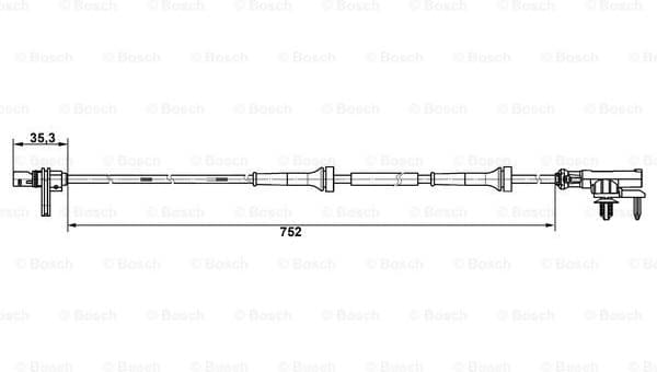 Sensor, wheel speed 0265007638 - image 6