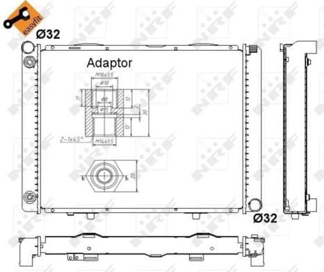 Radiator, engine cooling EASY FIT 52023