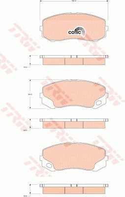 Brake Pad Set, disc brake COTEC GDB3492