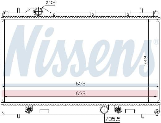 Radiator, engine cooling 69209