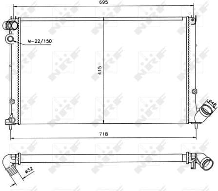Radiator, engine cooling 58019