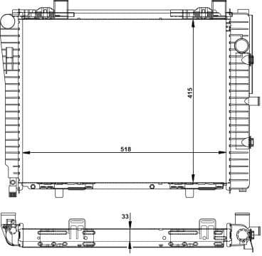 Radiator, engine cooling 50593