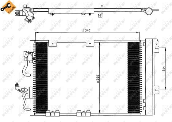 Condenser, air conditioning EASY FIT 35554