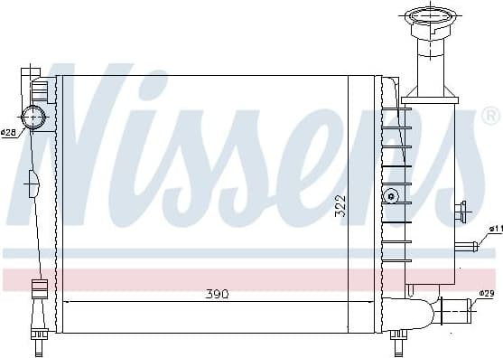 Radiator, engine cooling 61354