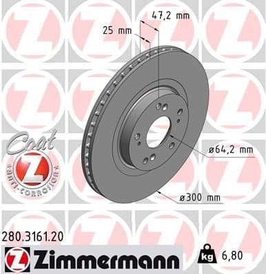 Brake Disc COAT Z 280.3161.20