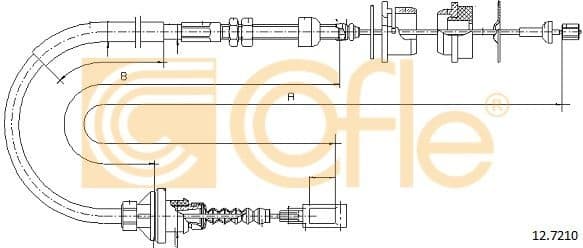 Cable Pull, clutch control 12.7210