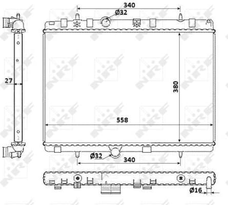 Radiator, engine cooling EASY FIT 58226