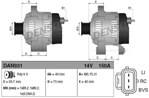 Alternator DAN931 - image 3