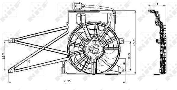 Fan, engine cooling 47013