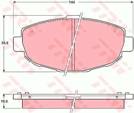 Brake Pad Set, disc brake GDB1184