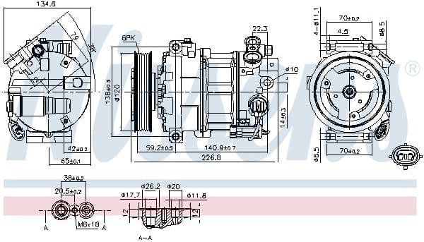 Compressor, air conditioning ** FIRST FIT ** 89584