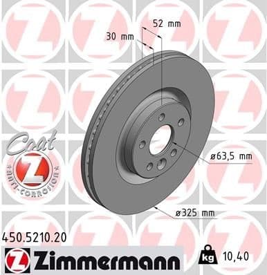 Brake Disc COAT Z 450.5210.20