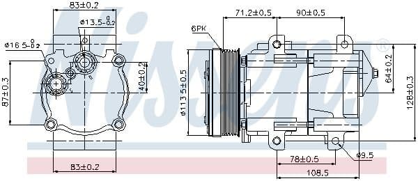 Compressor, air conditioning ** FIRST FIT ** 89046