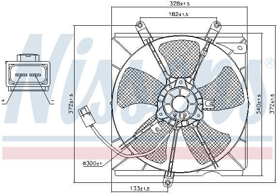 Fan, engine cooling 85012