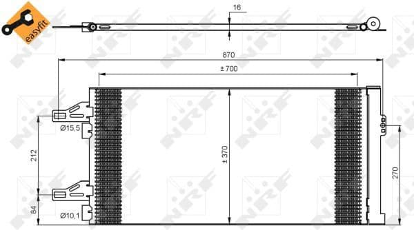 Condenser, air conditioning EASY FIT 35895