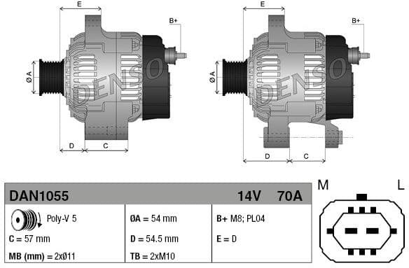 Alternator DAN1055 - image 3