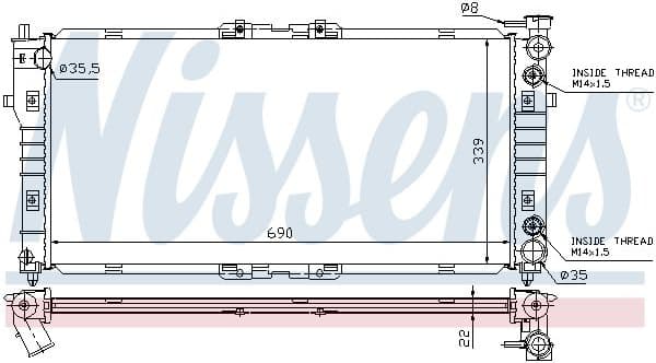 Radiator, engine cooling ** FIRST FIT ** 62393